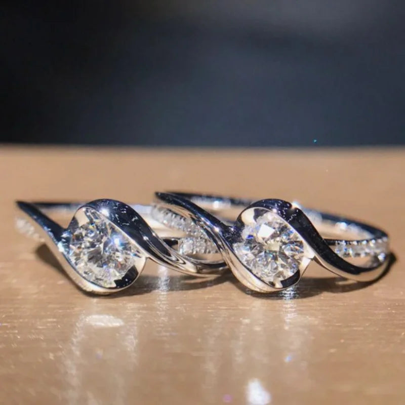 Solitaire Silver Ring