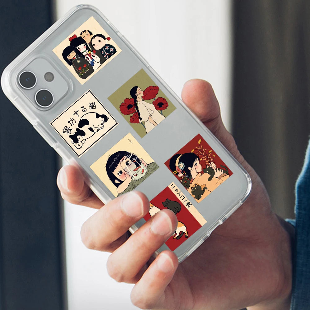 Vintage Classic Japanese Anime Stickers 50pcs