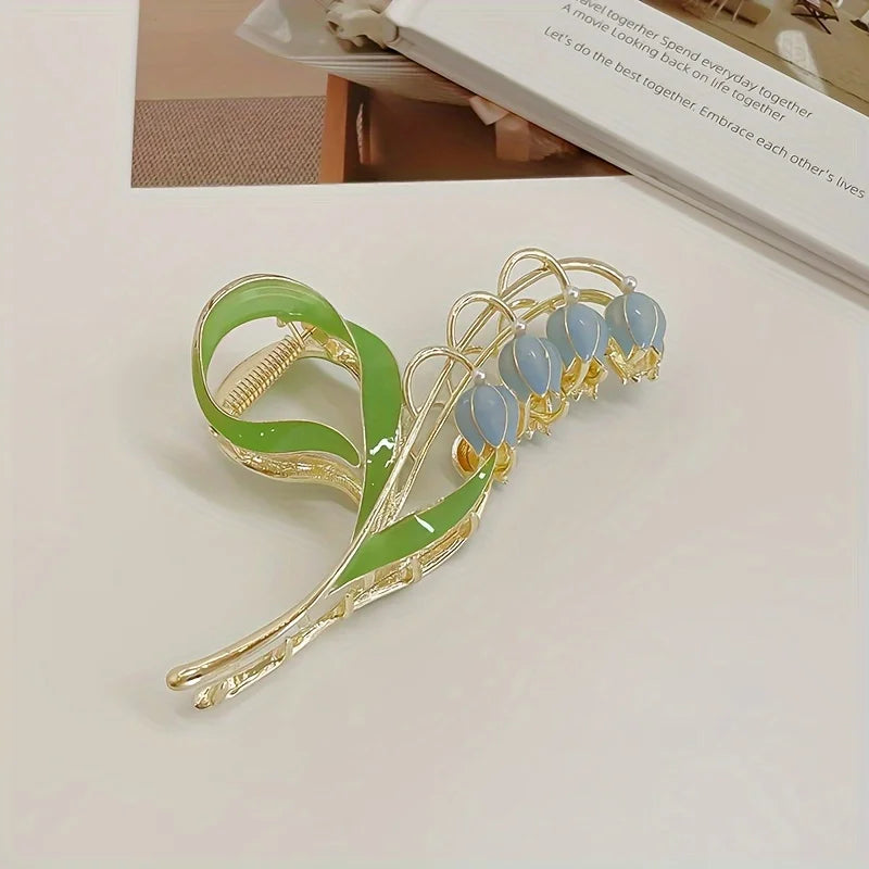 Orchid Flower Hair Clip
