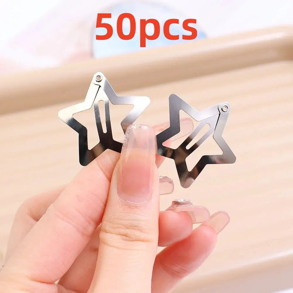 Silver Star Hair Clips