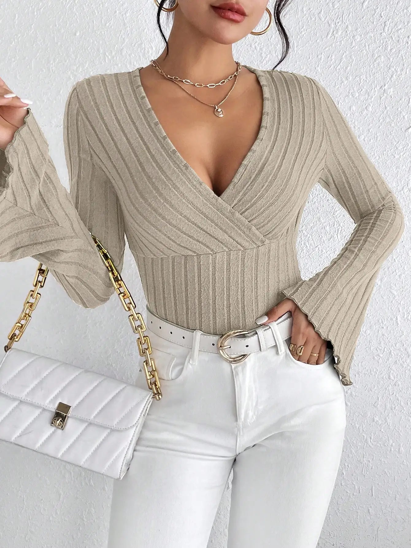 Women's Long Sleeve Knitted Top