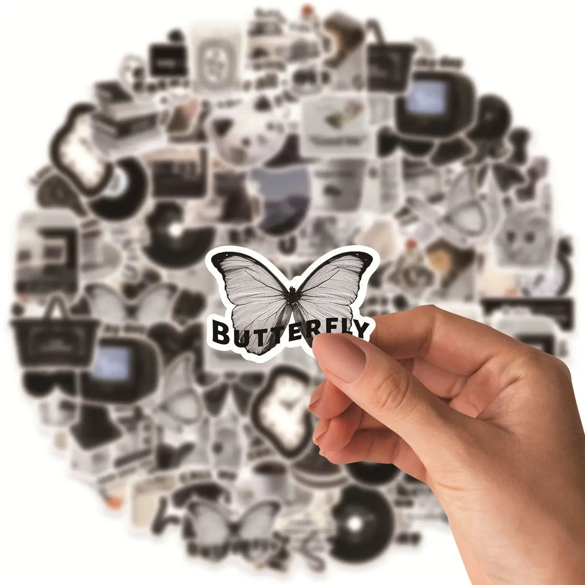 Black Aesthetic Stickers 50pcs