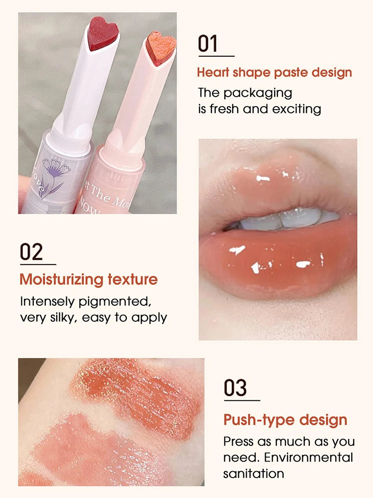 Gege bear Heart Honey Korean Glossy lipstick