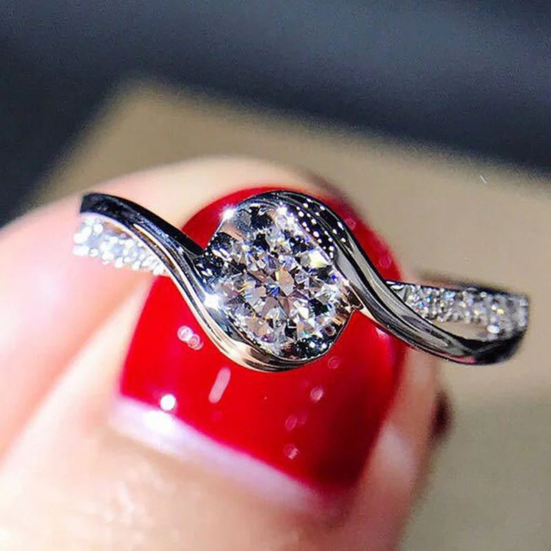 Solitaire Silver Ring