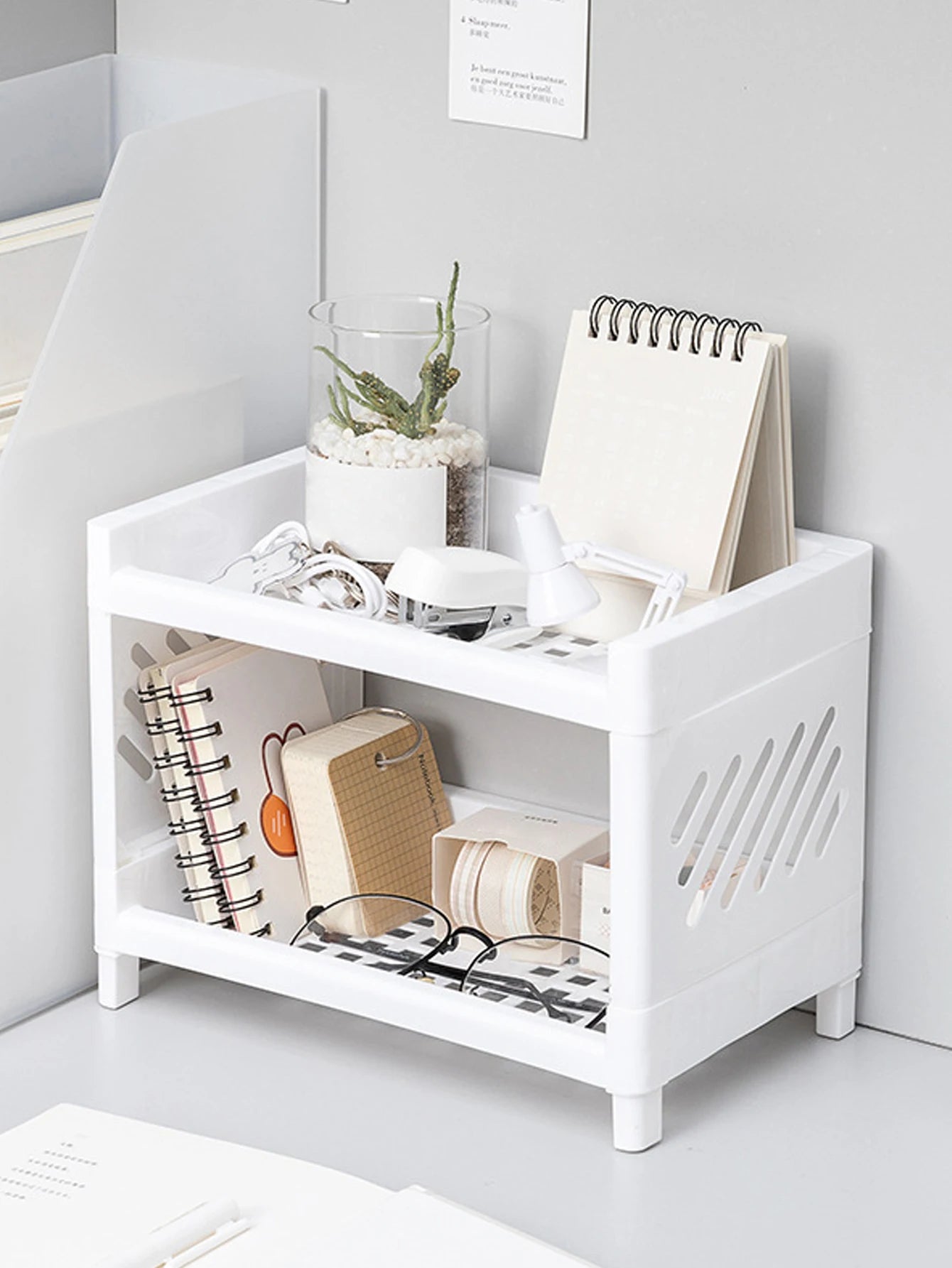 Office Desk Double Layer Organizer