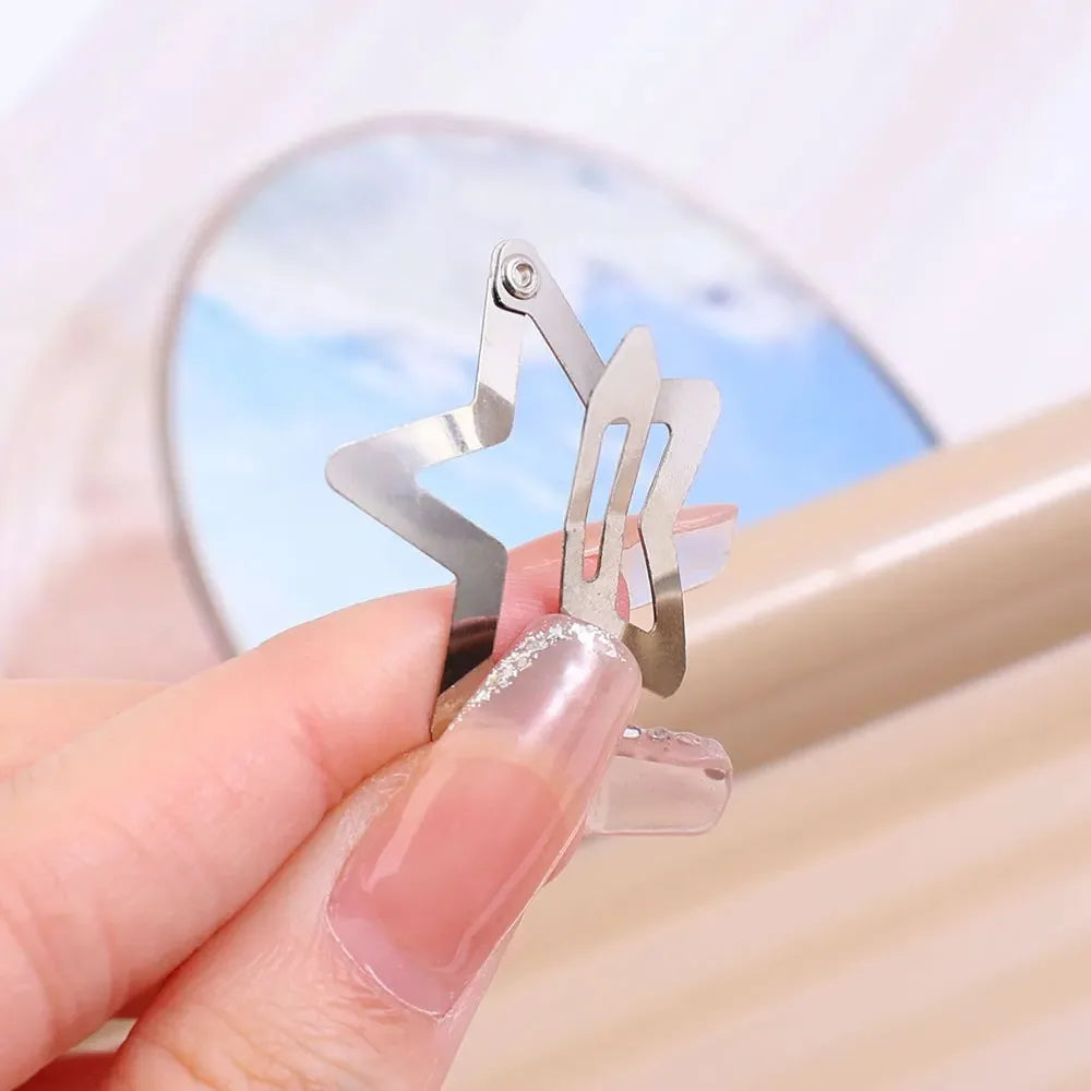 Silver Star Hair Clips