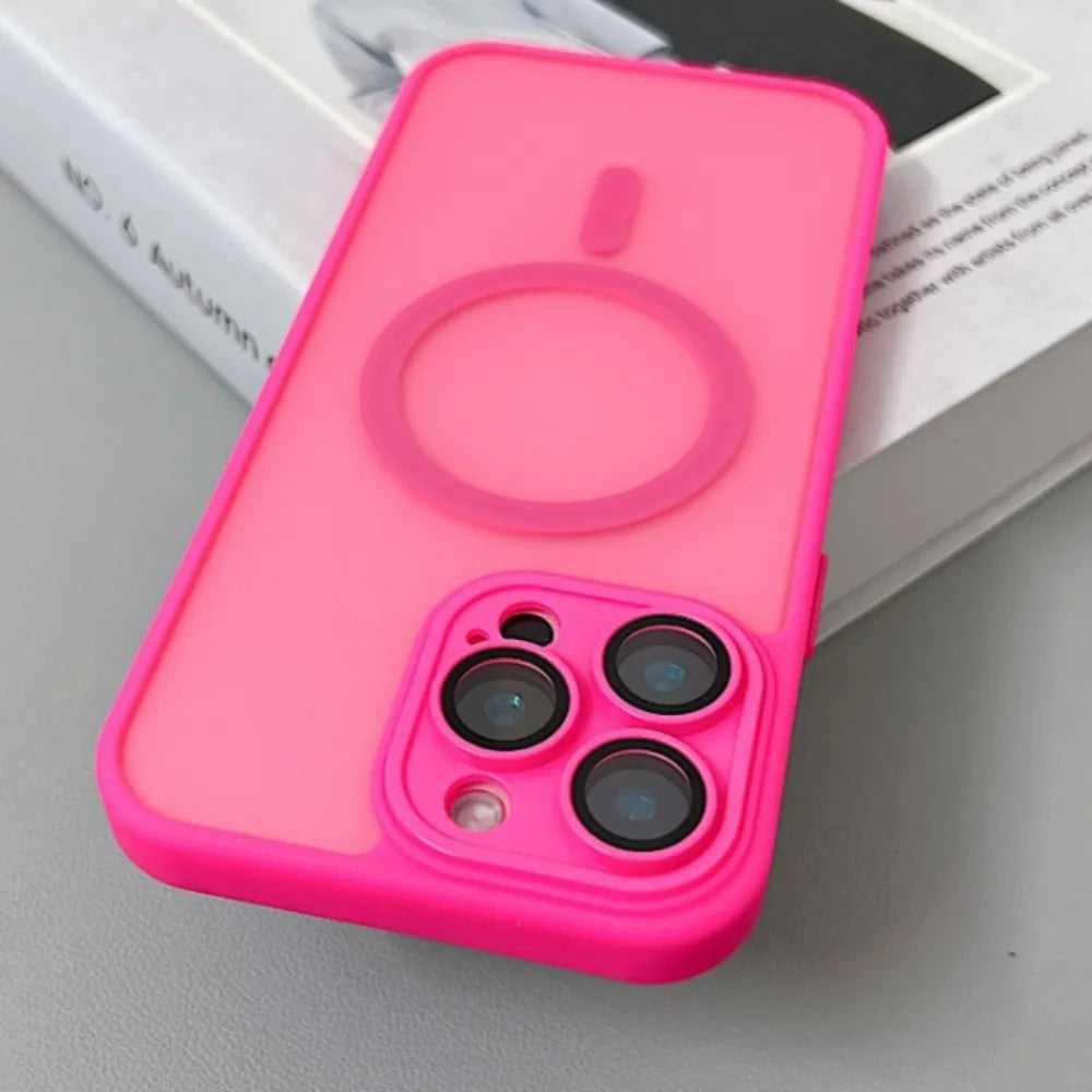 Magnetic Wireless Charge Translucent Case For iPhone