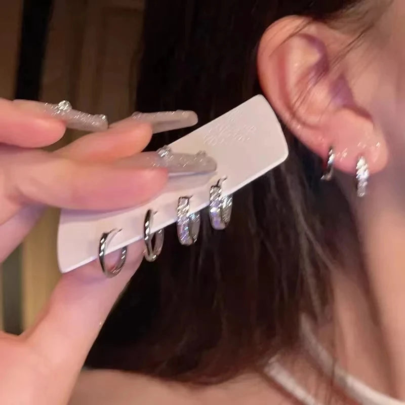 Small Hoop Earrings 4Pcs set