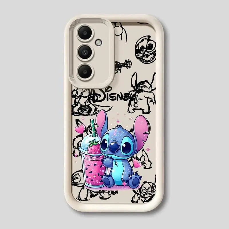 Silicone Soft Disney Stitch Cartoon Phone Case for Samsung Galaxy