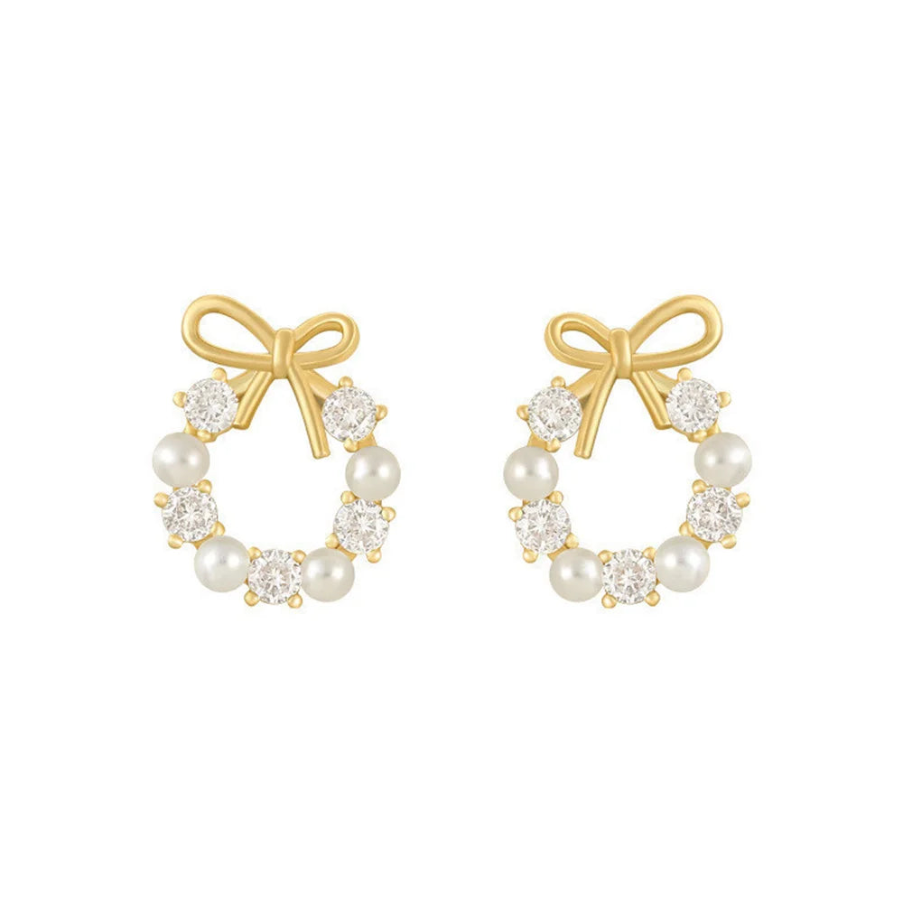 Pearl Bow Earrings