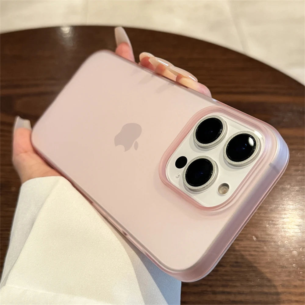 Soft Matte Transparent Phone Case For iPhone