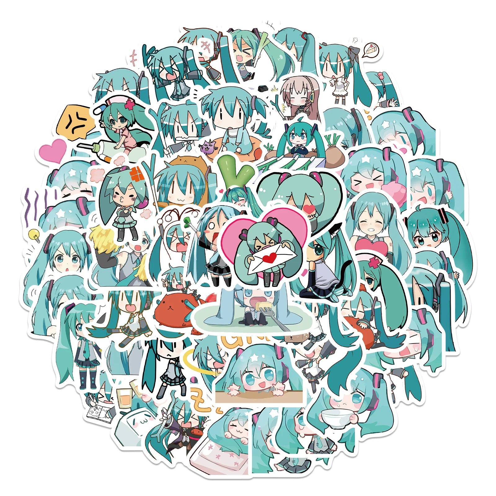 Cute Hatsune Miku Stickers 50pcs