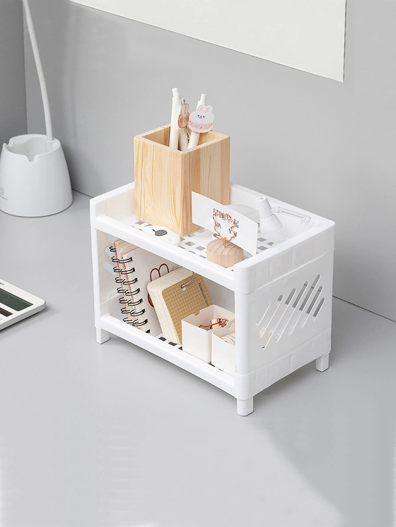 Office Desk Double Layer Organizer