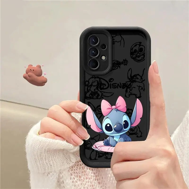 Silicone Soft Disney Stitch Cartoon Phone Case for Samsung Galaxy