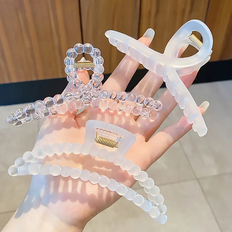 3pcs Large Clear Claw Clip