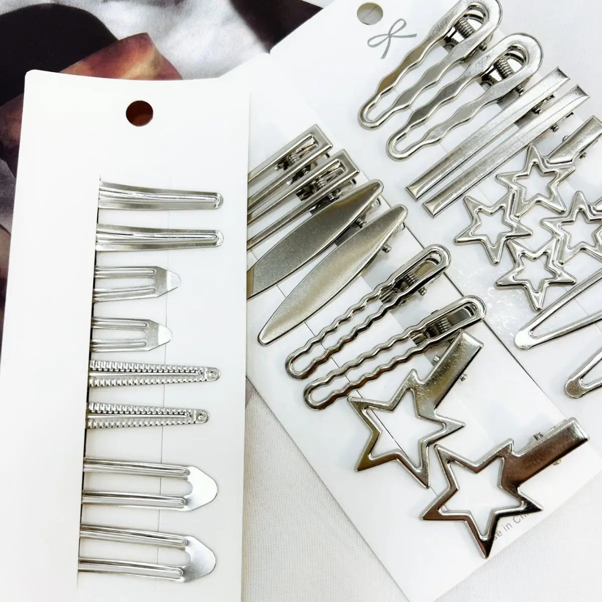 Silver Hairpins Set 24pcs