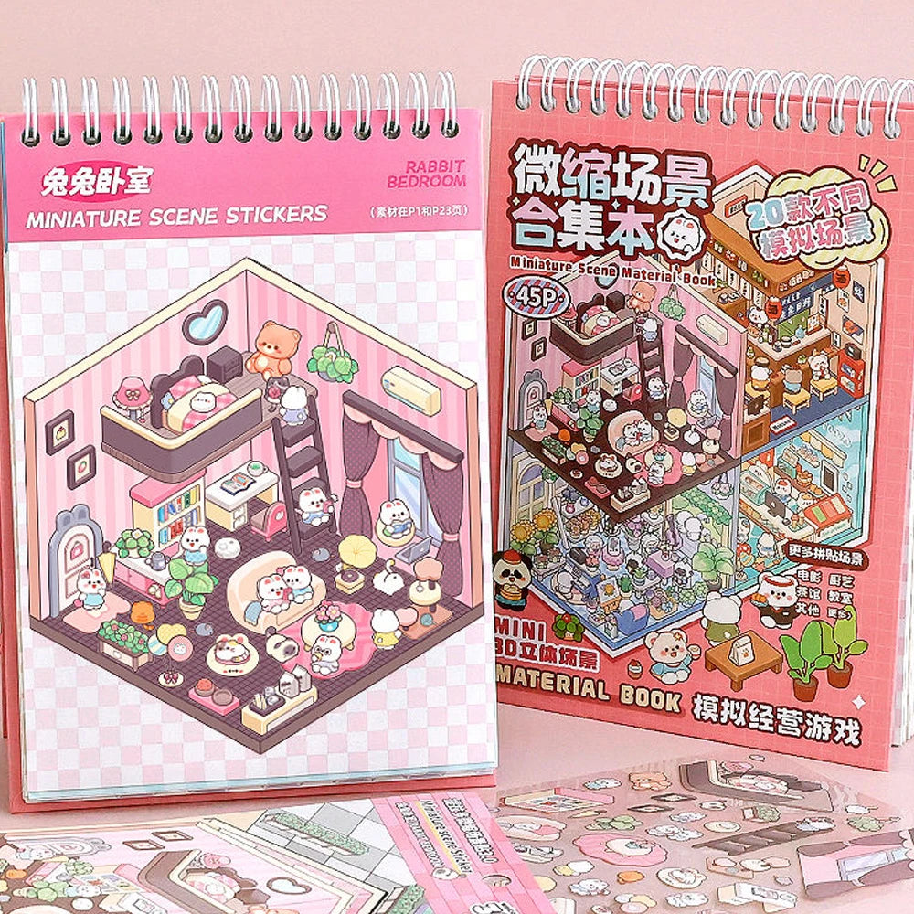 Cute 3D Landscape Sticker Book