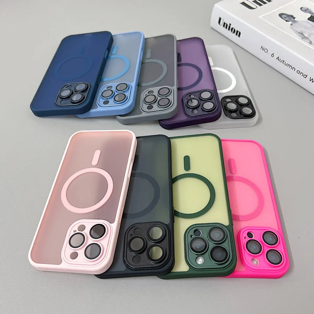 Magnetic Wireless Charge Translucent Case For iPhone