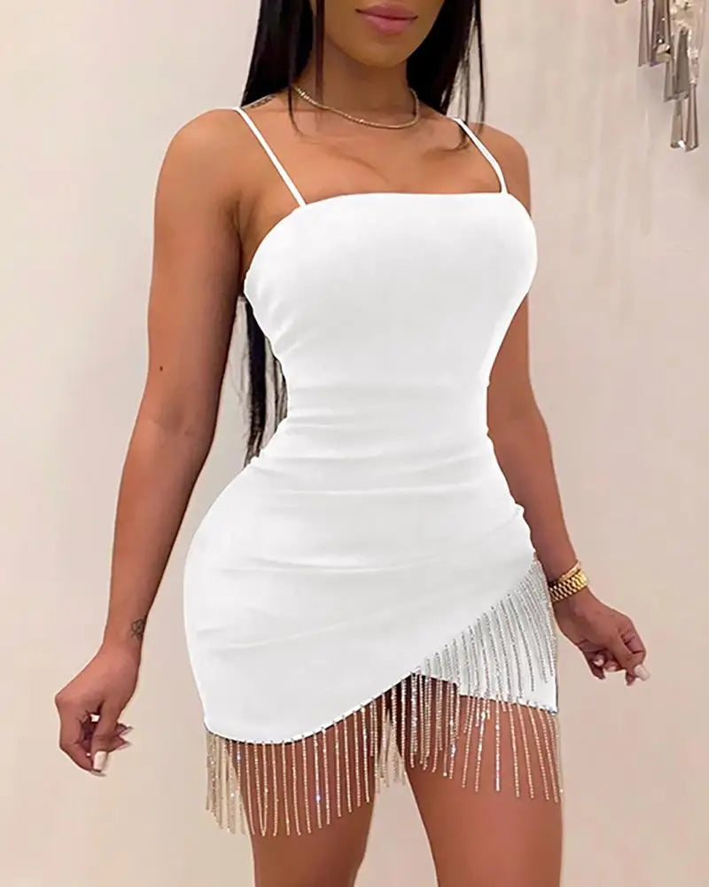 Woman Mini Slit Bodycon Dress