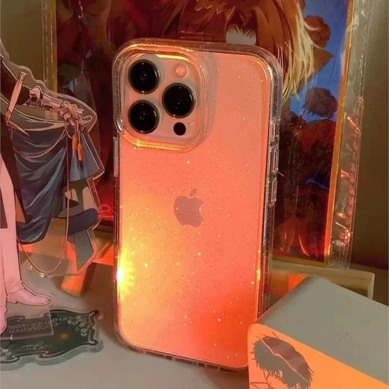 Bling Glitter Clear Phone Case For iPhone