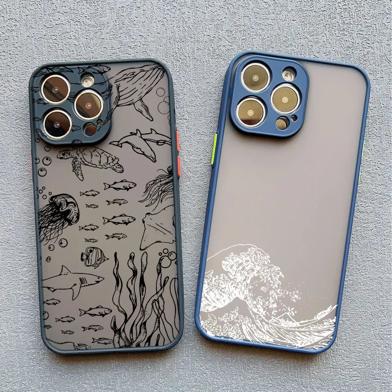 Cool Blue Ocean Phone Case For iPhone