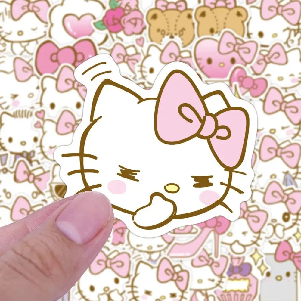 Cute Pink Hello Kitty Stickers