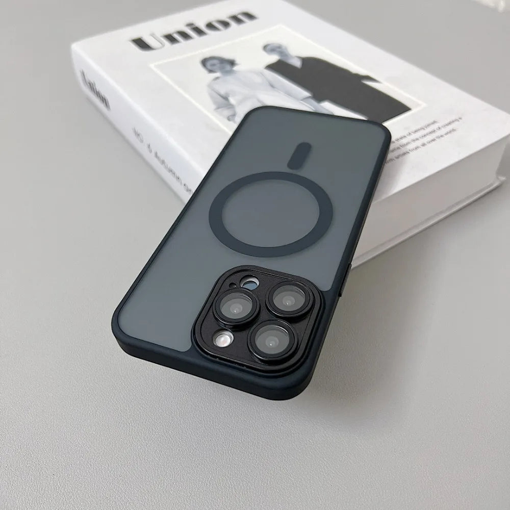 Magnetic Wireless Charge Translucent Case For iPhone