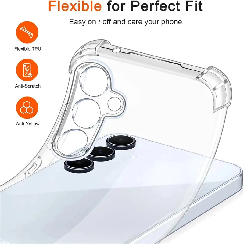 Clear Shockproof Case For Samsung Galaxy