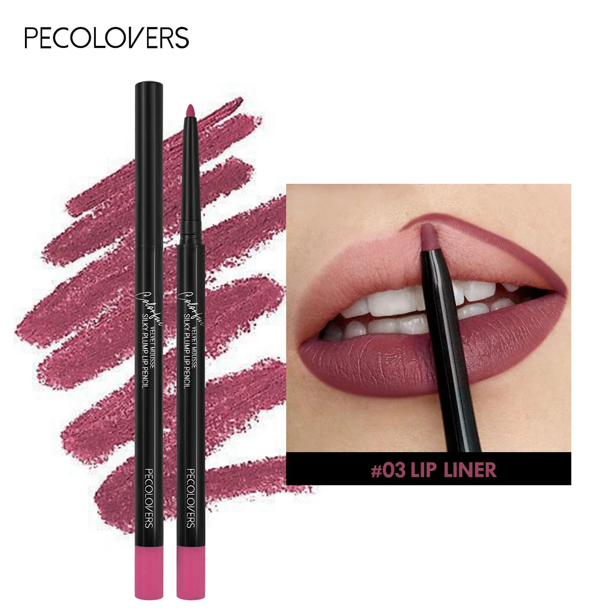 Pecolovers Waterproof Matte Lipliner Pencil