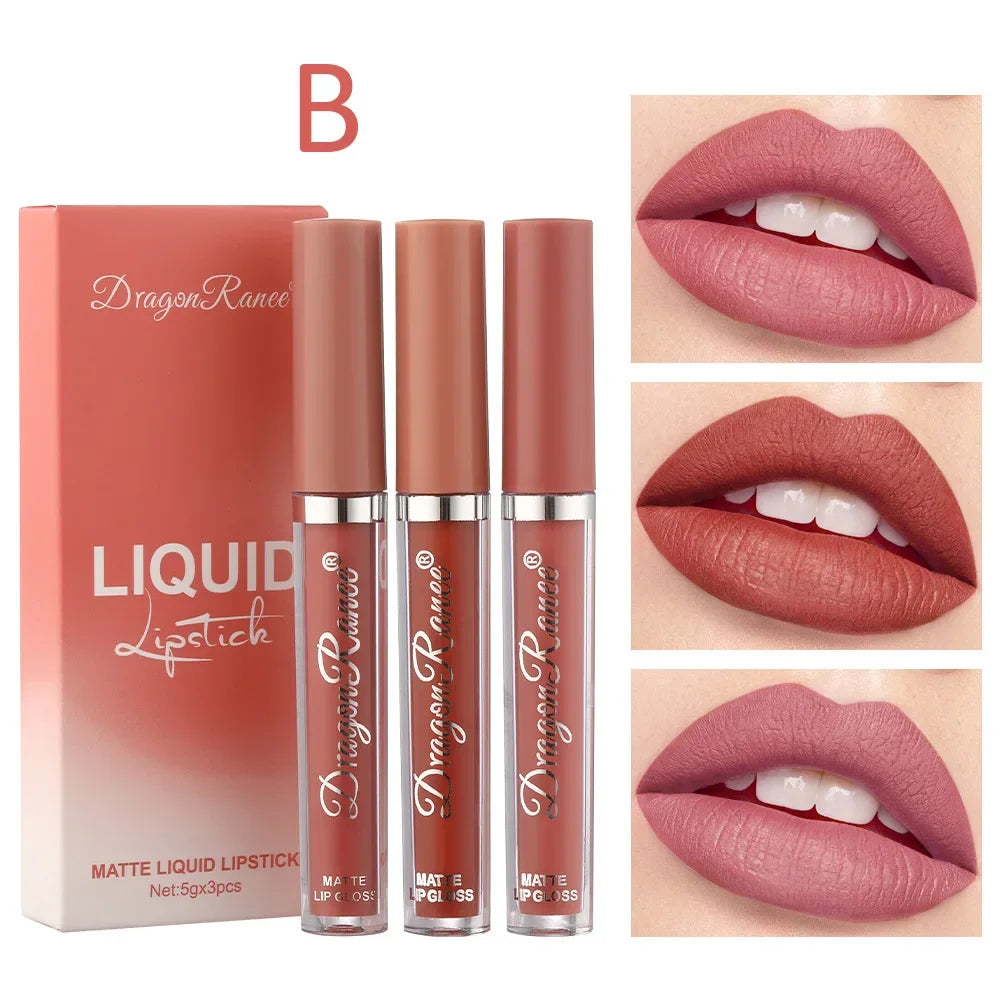 Korean Liquid Lipstick Set 3pcs