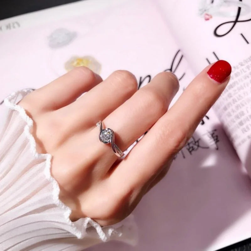 Solitaire Silver Ring