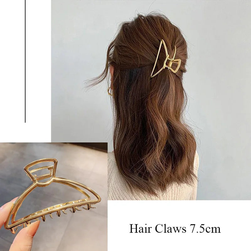 Women's Gold Hair Claw Clip