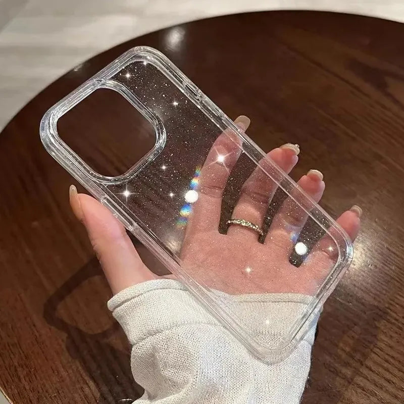 Bling Glitter Clear Phone Case For iPhone