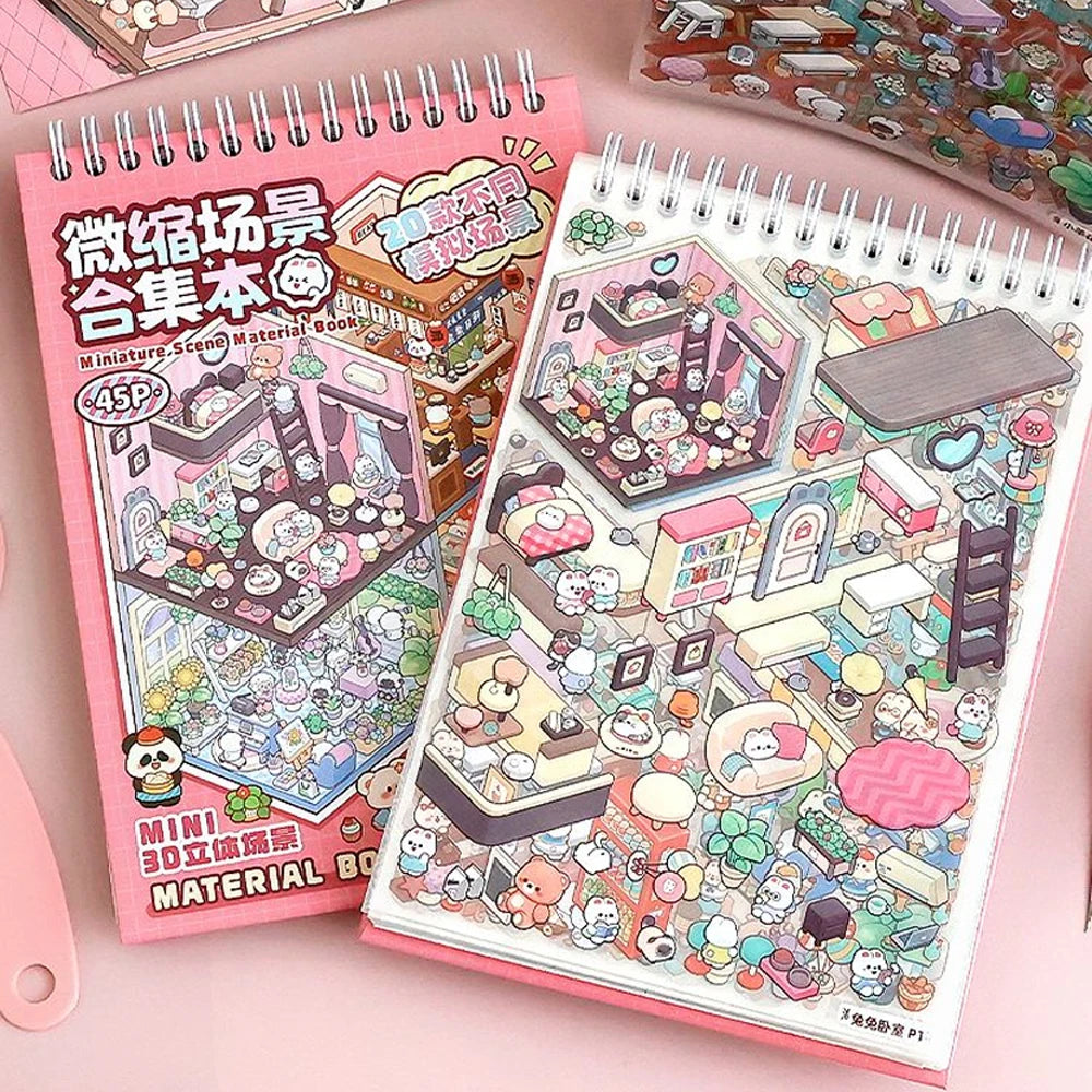 Cute 3D Landscape Sticker Book