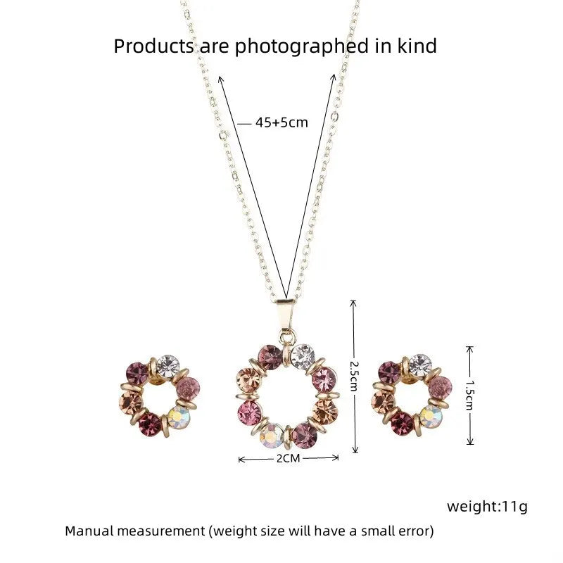 Women's Gold Necklace & Earrings Set