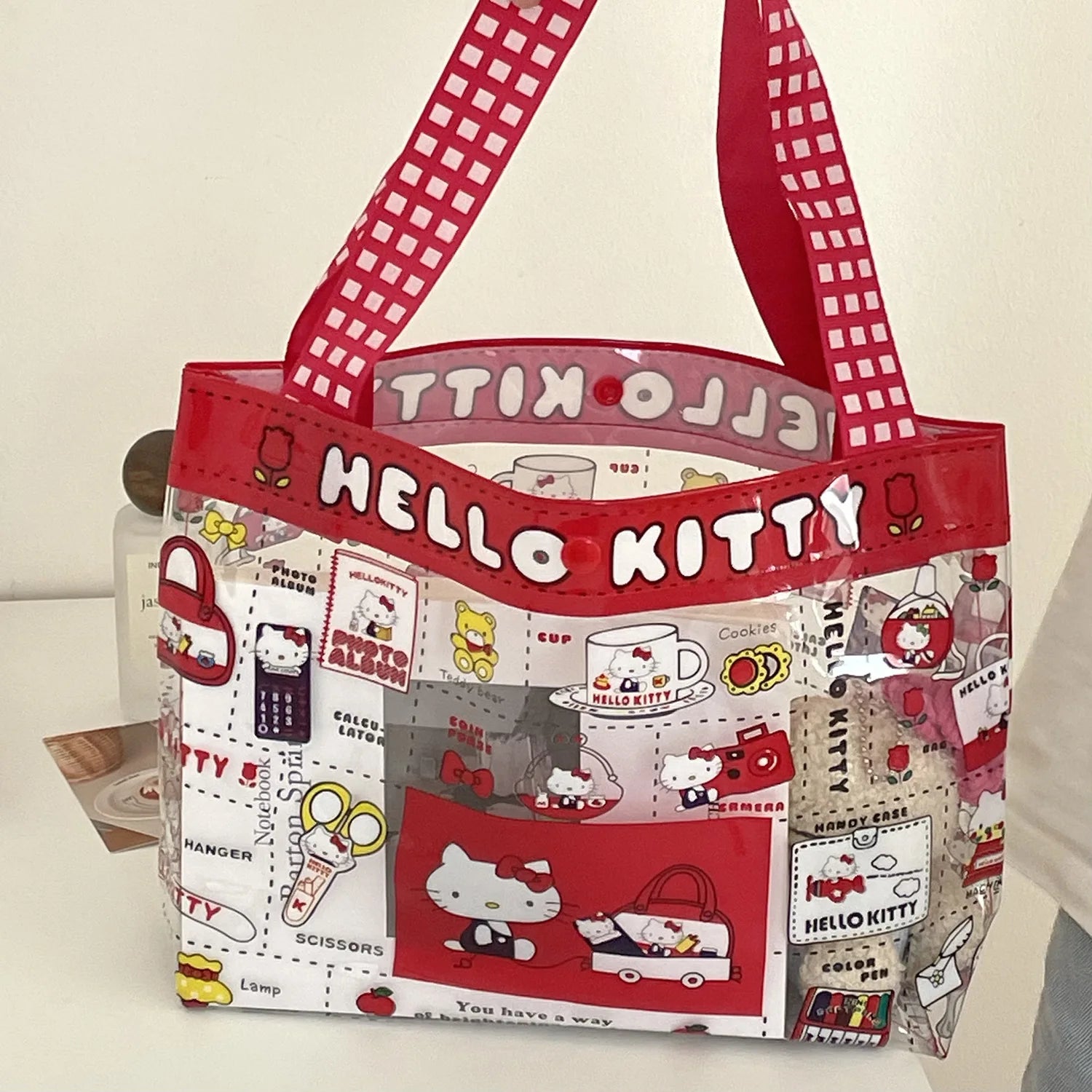Cute Transparent Hello Kitty Handbag