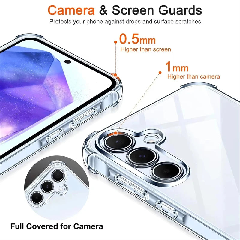 Clear Shockproof Case For Samsung Galaxy