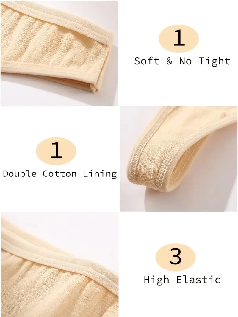 Women's Ribbed Low Rise Thongs 6pcs
