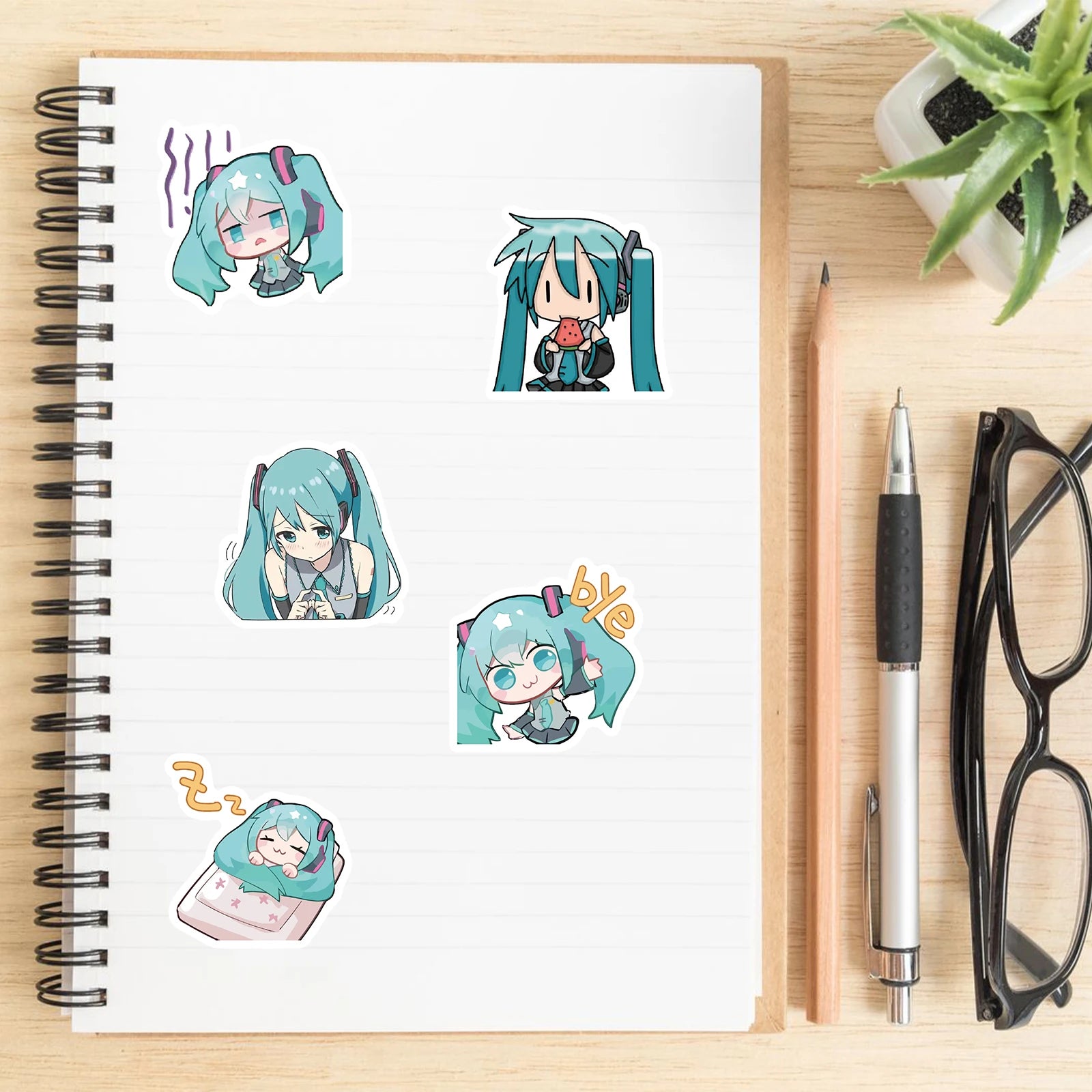Cute Hatsune Miku Stickers 50pcs