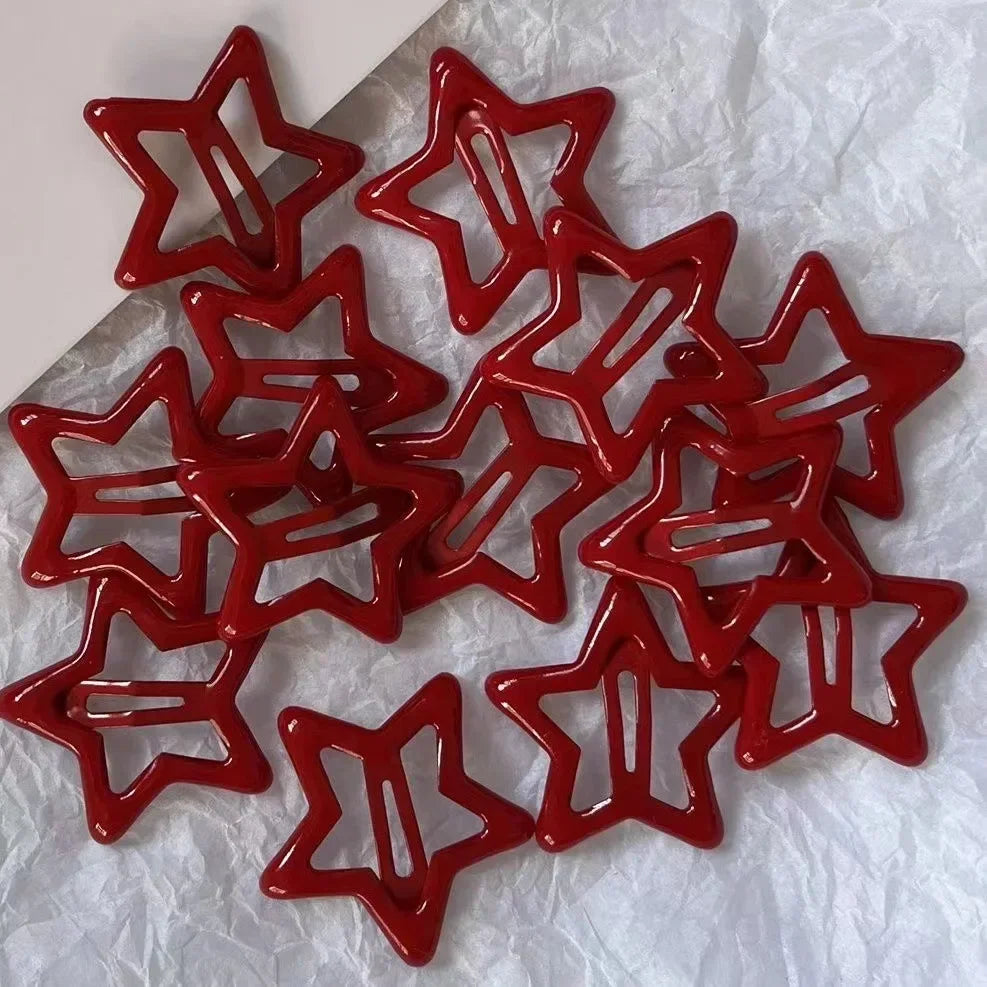 Cute Red Hair Clips 10pcs