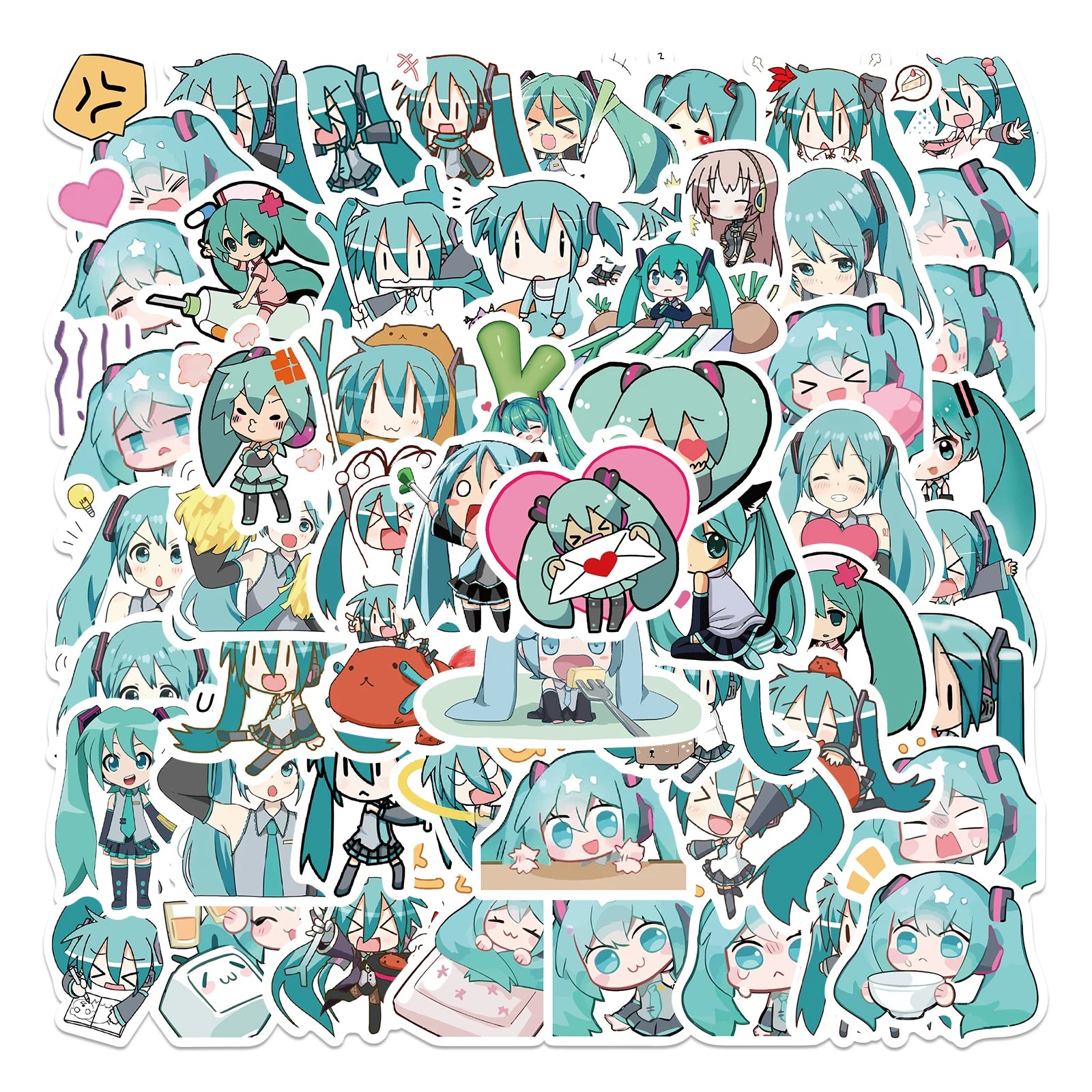 Cute Hatsune Miku Stickers 50pcs