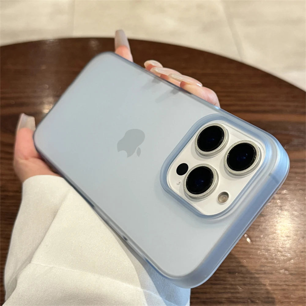 Soft Matte Transparent Phone Case For iPhone
