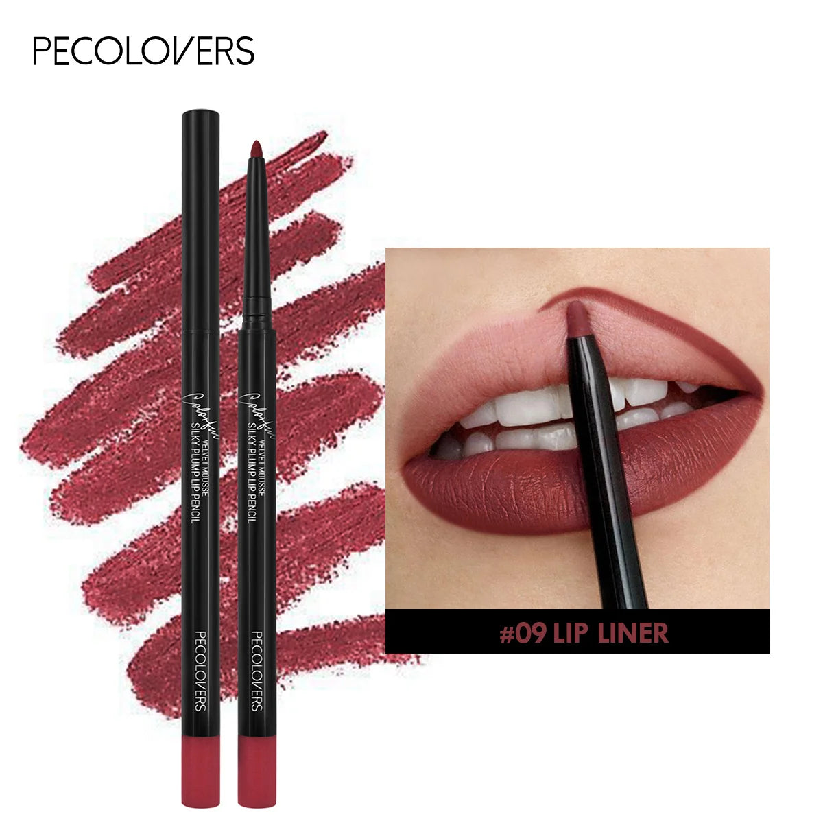 Pecolovers Waterproof Matte Lipliner Pencil