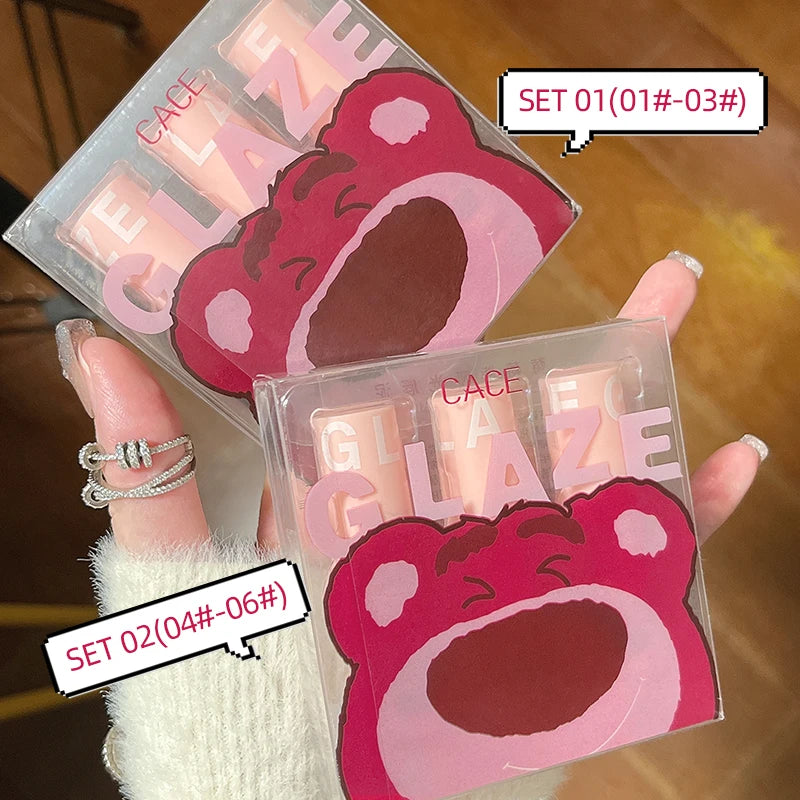 CACE Korean Sweet Matte Liquid Lipstick Set 3pcs