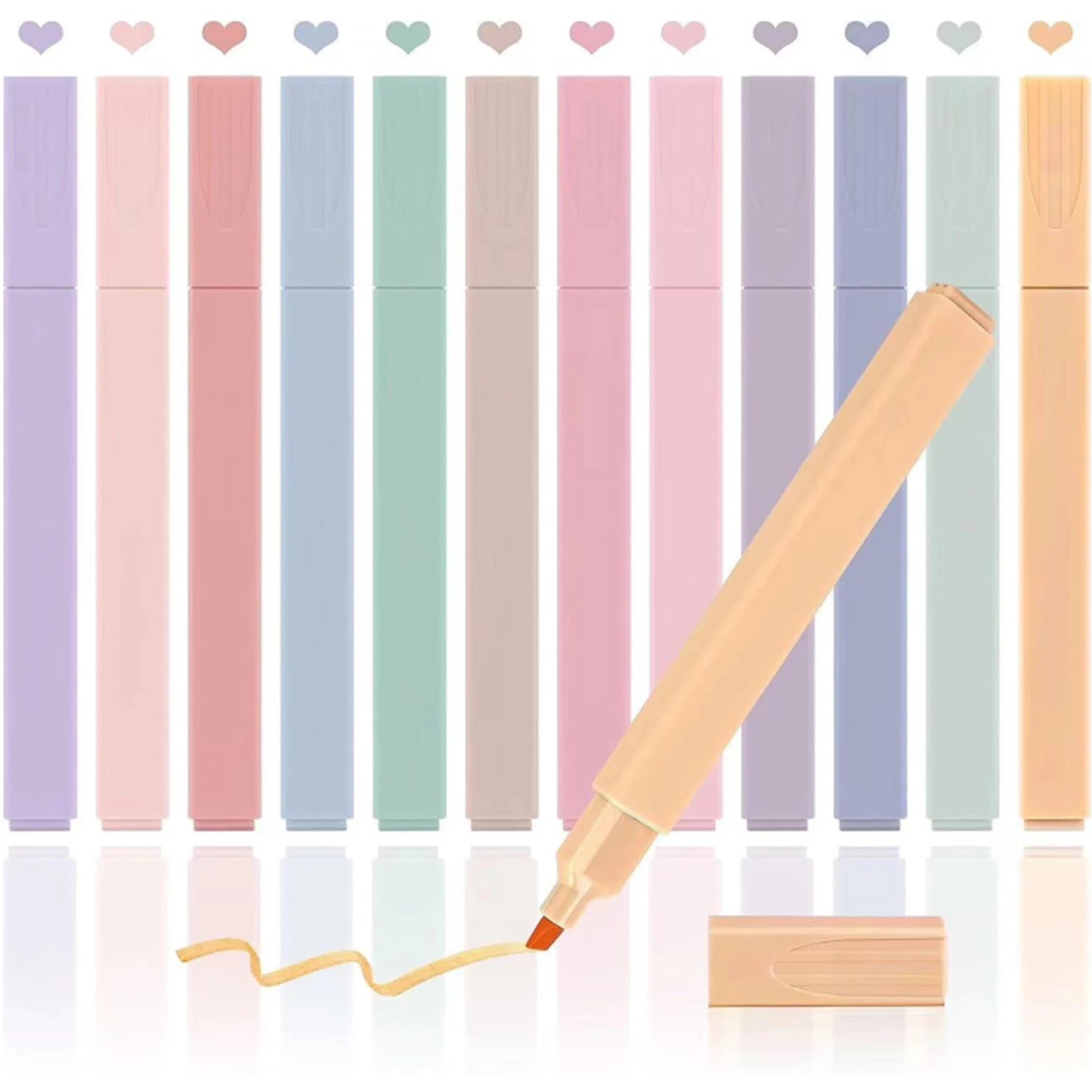 Cute Pastel Highlighter Pens (12 count)