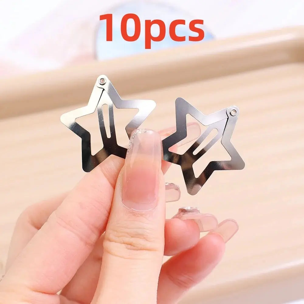 Silver Star Hair Clips