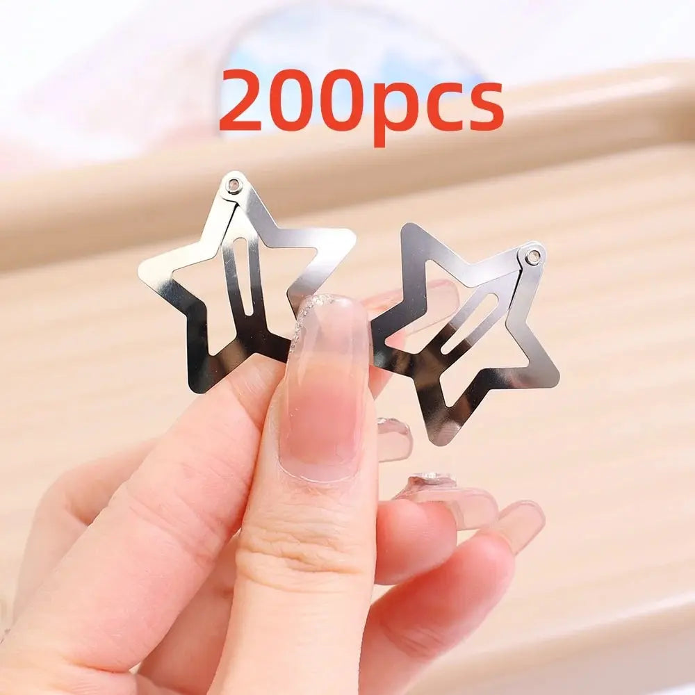 Silver Star Hair Clips